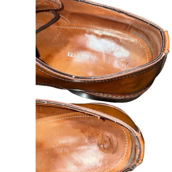 ANTONIO MAURIZI Tan Antique Leather Cap Toe Oxford Shoes  Size: EU 43 US 10 main image 5